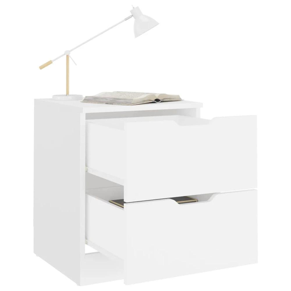 vidaXL Bedside Cabinet White 40x40x50 cm vidaXL Engineered Wood - Nightstands Bedside Table