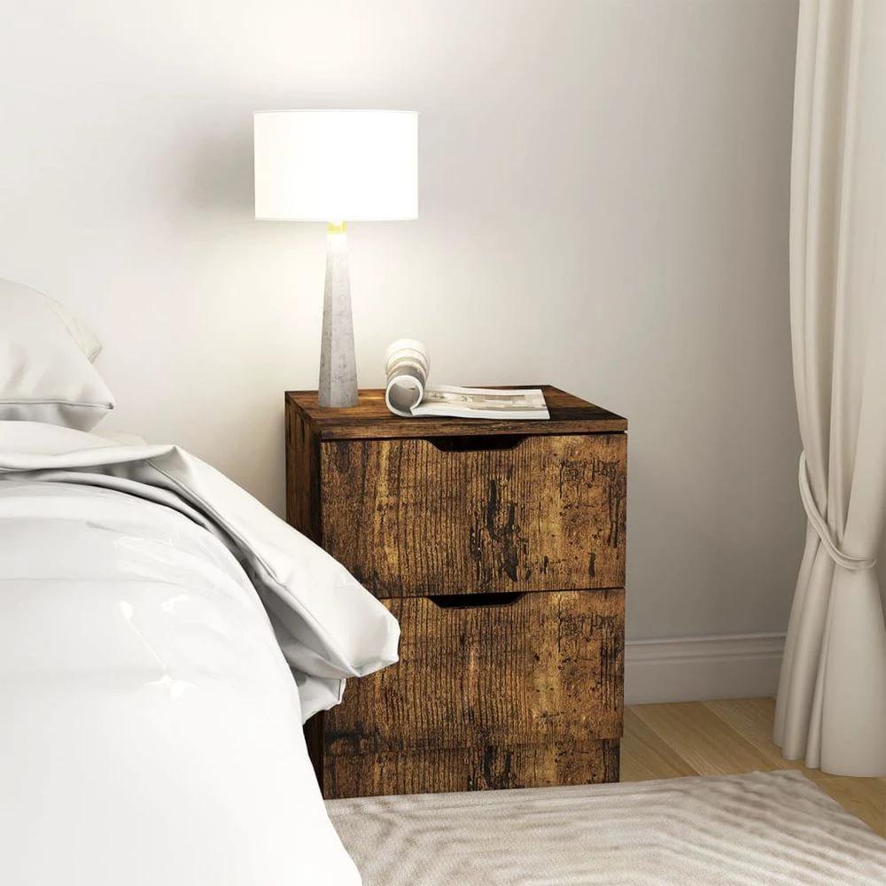 vidaXL Bedside Cabinet White 40x40x50 cm vidaXL Engineered Wood - Nightstands Bedside Table