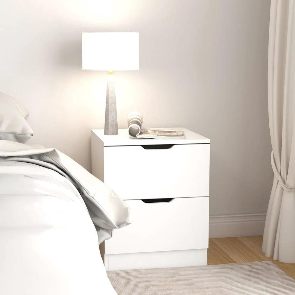 vidaXL Bedside Cabinet White 40x40x50 cm vidaXL Engineered Wood - Nightstands Bedside Table