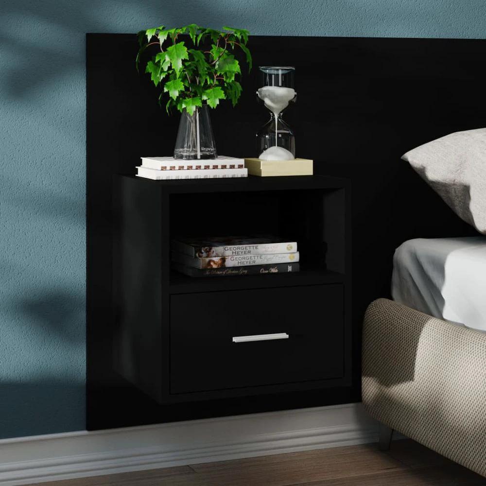 Wall-mounted Bedside Cabinet Smoked Oak by vidaXL