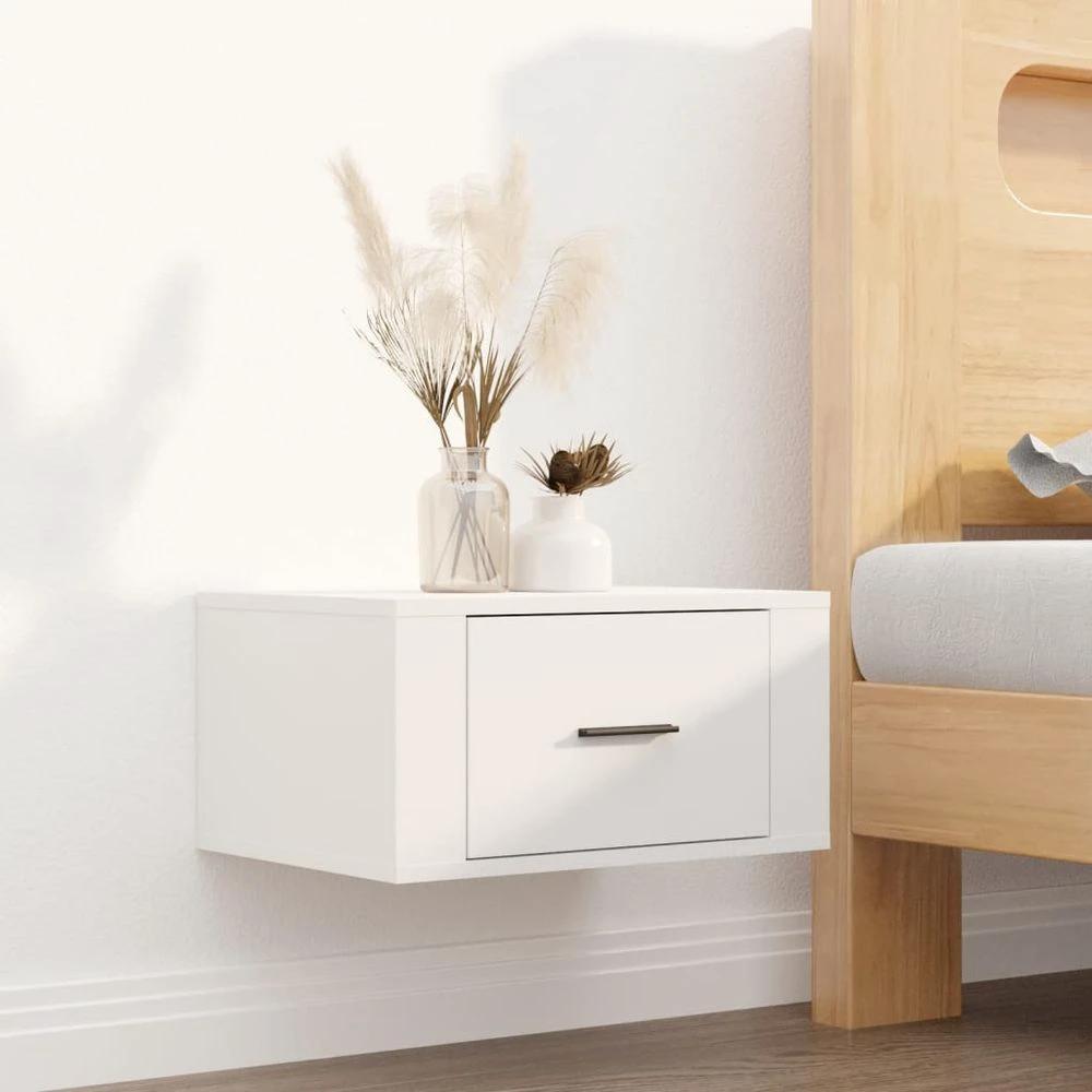 Wall-mounted Bedside Cabinet White 50x36x25 cm by vidaXL