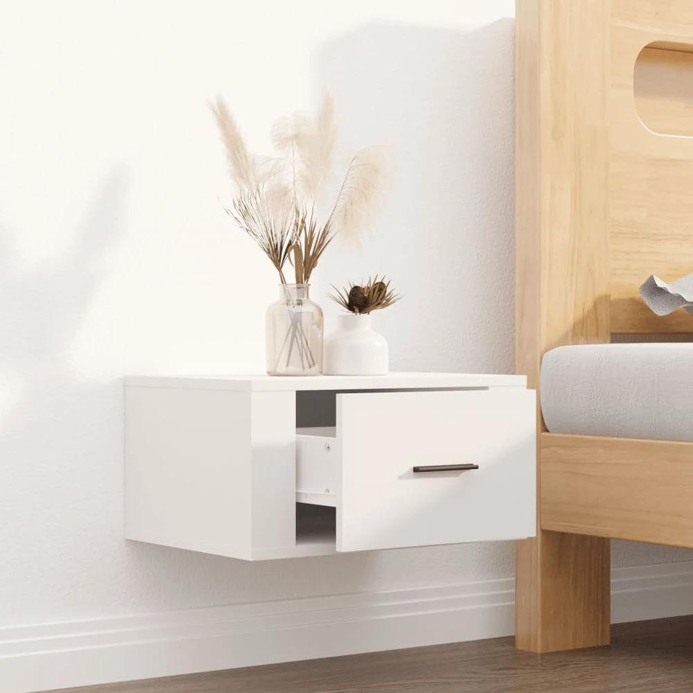 Wall-mounted Bedside Cabinet White 50x36x25 cm by vidaXL
