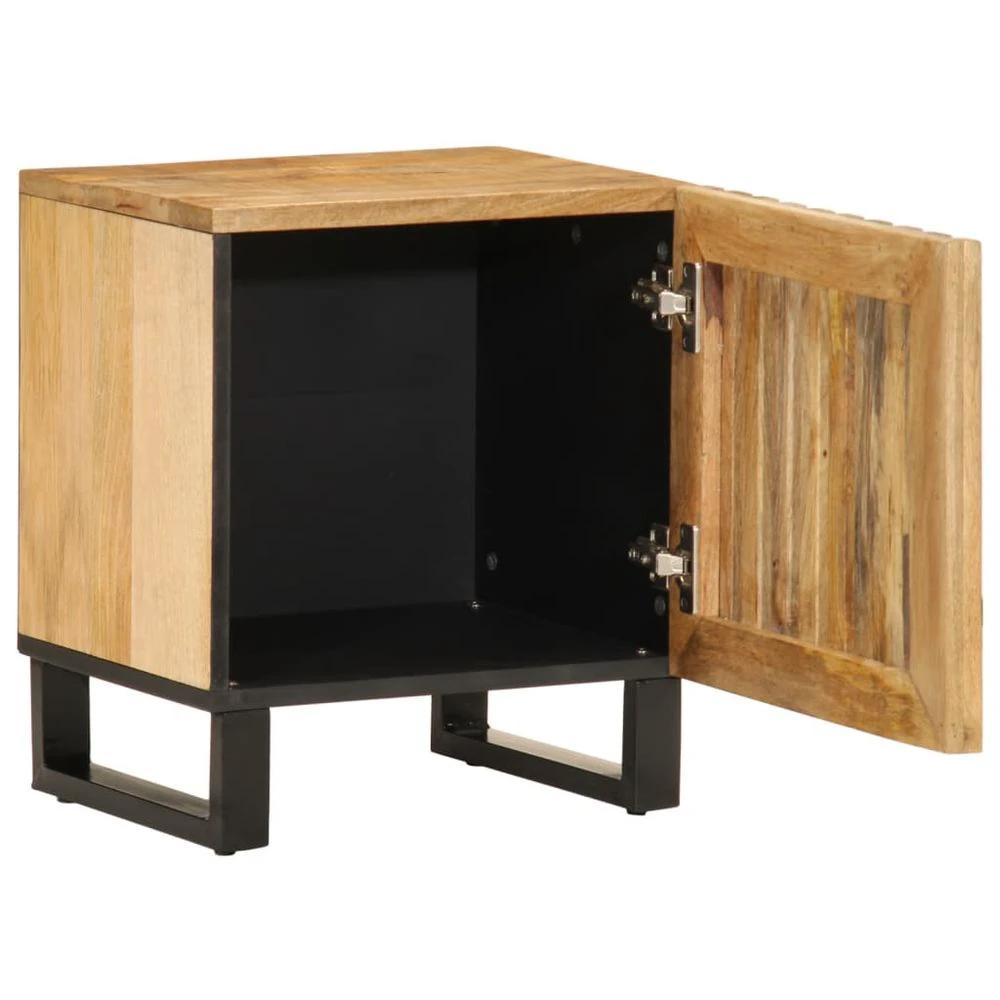 vidaXL Bedside Cabinet 40x34x46 cm vidaXL Solid Wood Rough Mango - Nightstands Bedside Table