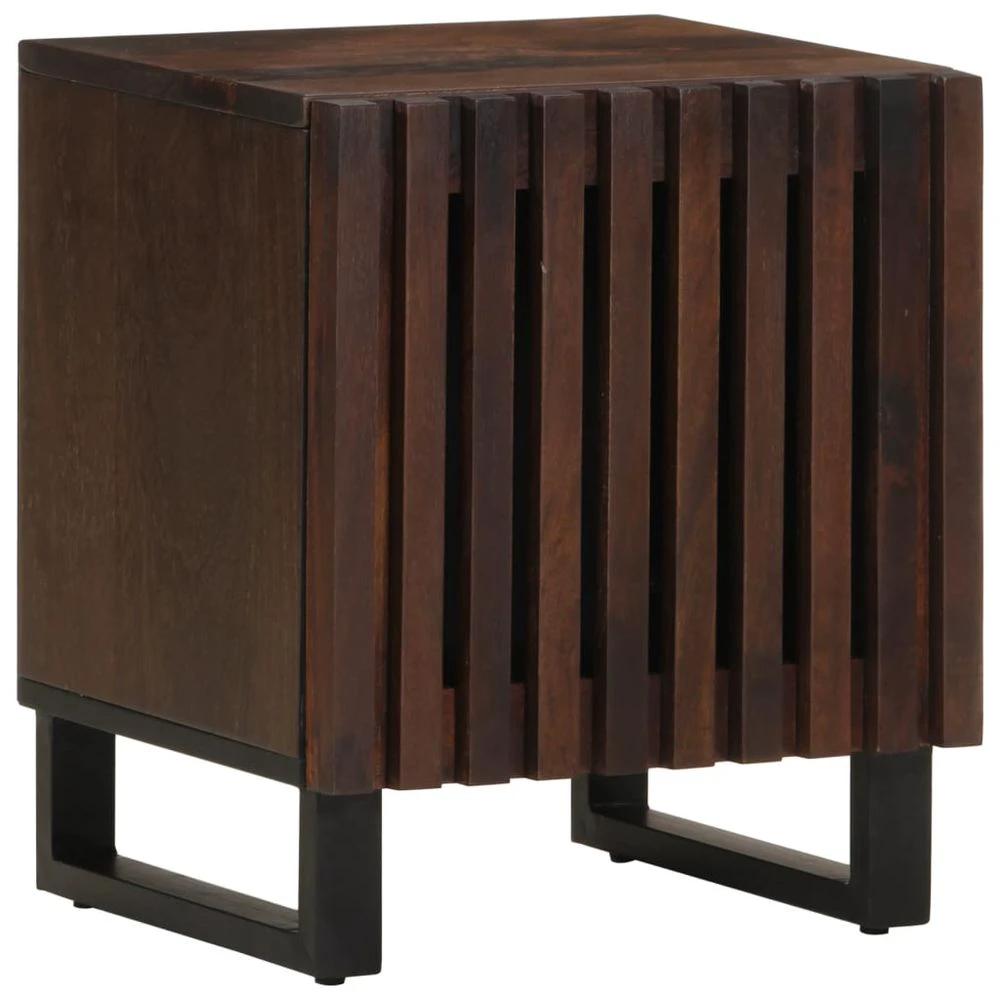 Bedside Cabinet 40x34x46 cm vidaXL Solid Wood Rough Mango by vidaXL