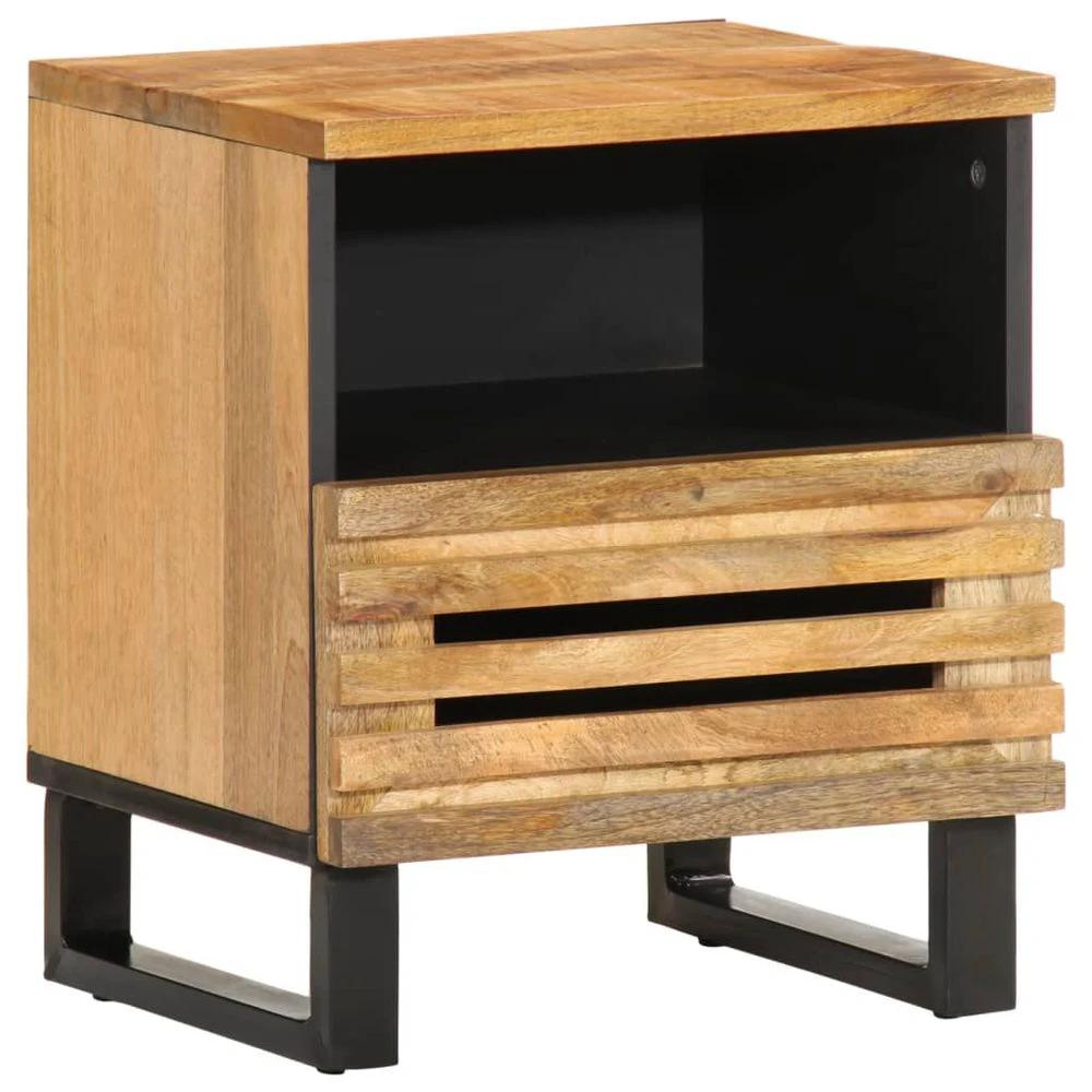 vidaXL Bedside Cabinets 2 pcs 40x33x46 cm vidaXL Solid Wood Rough Mango - Nightstands Bedside Table