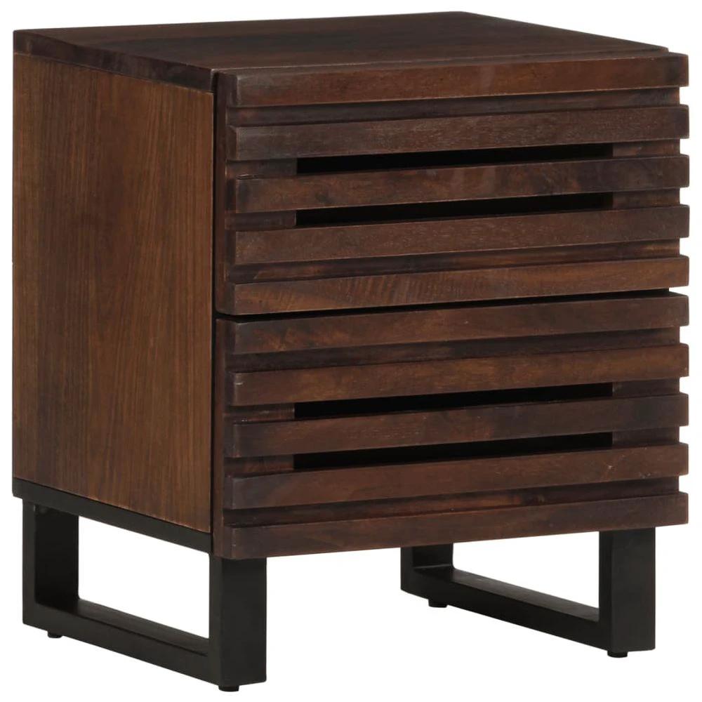 Bedside Cabinets 2 pcs 40x33x46 cm vidaXL Solid Wood Mango by vidaXL