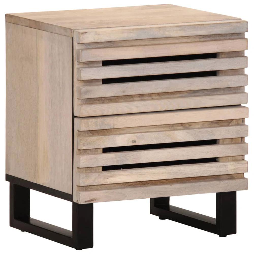 Bedside Cabinets 2 pcs 40x33x46 cm vidaXL Solid Wood Mango by vidaXL