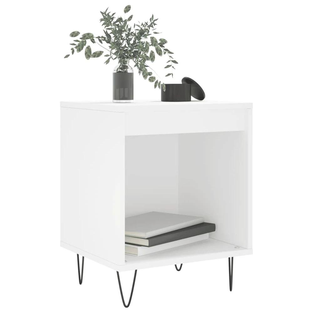 Bedside Cabinet White 40x35x50 cm vidaXL Engineered Wood by vidaXL