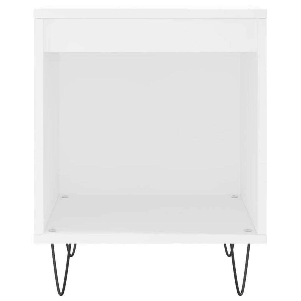 Bedside Cabinet White 40x35x50 cm vidaXL Engineered Wood by vidaXL