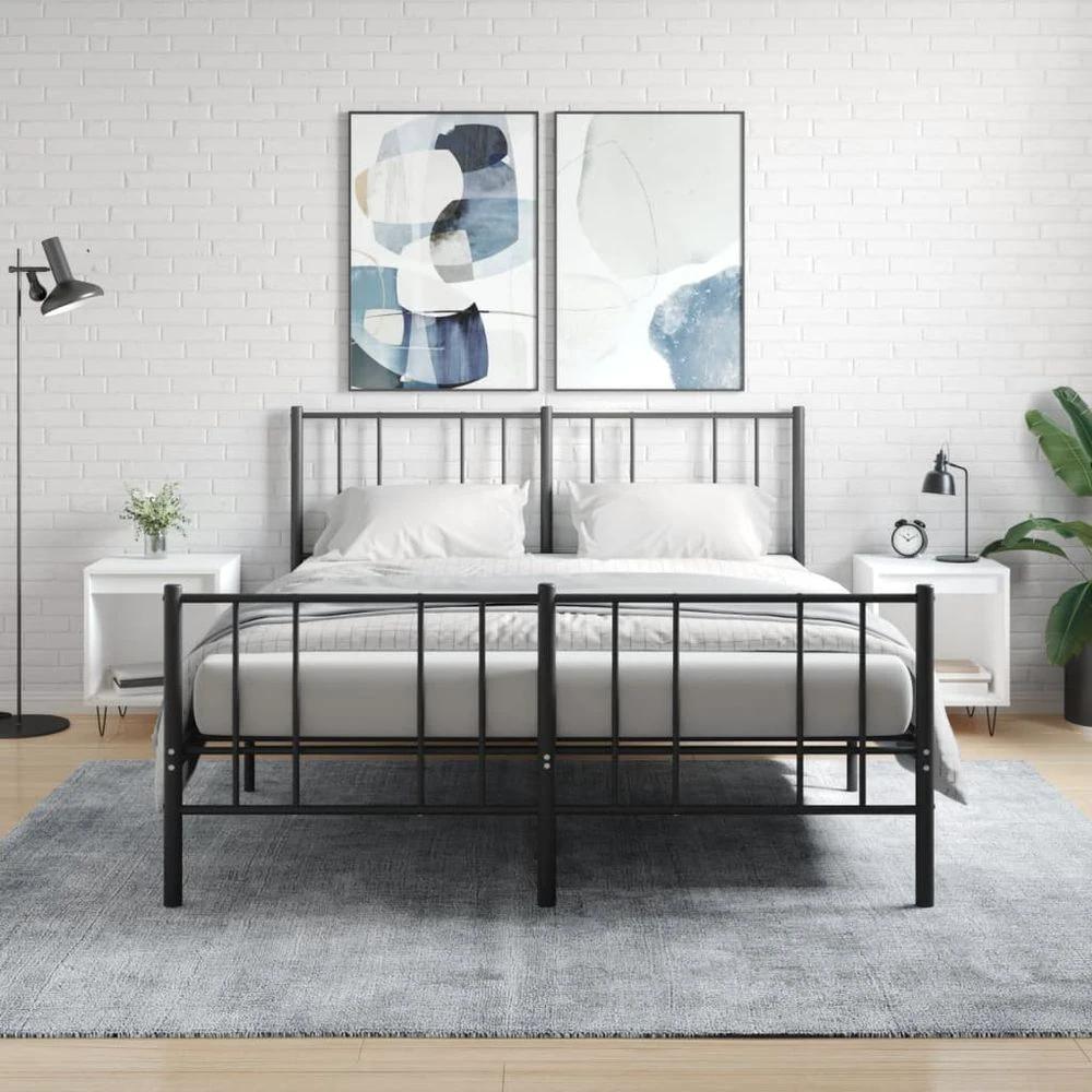 Bedside Cabinet White 40x35x50 cm vidaXL Engineered Wood by vidaXL