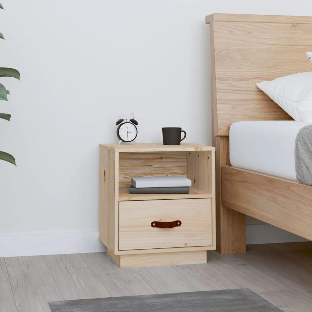 Bedside Cabinet 40x34x45 cm vidaXL Solid Wood Pine by vidaXL