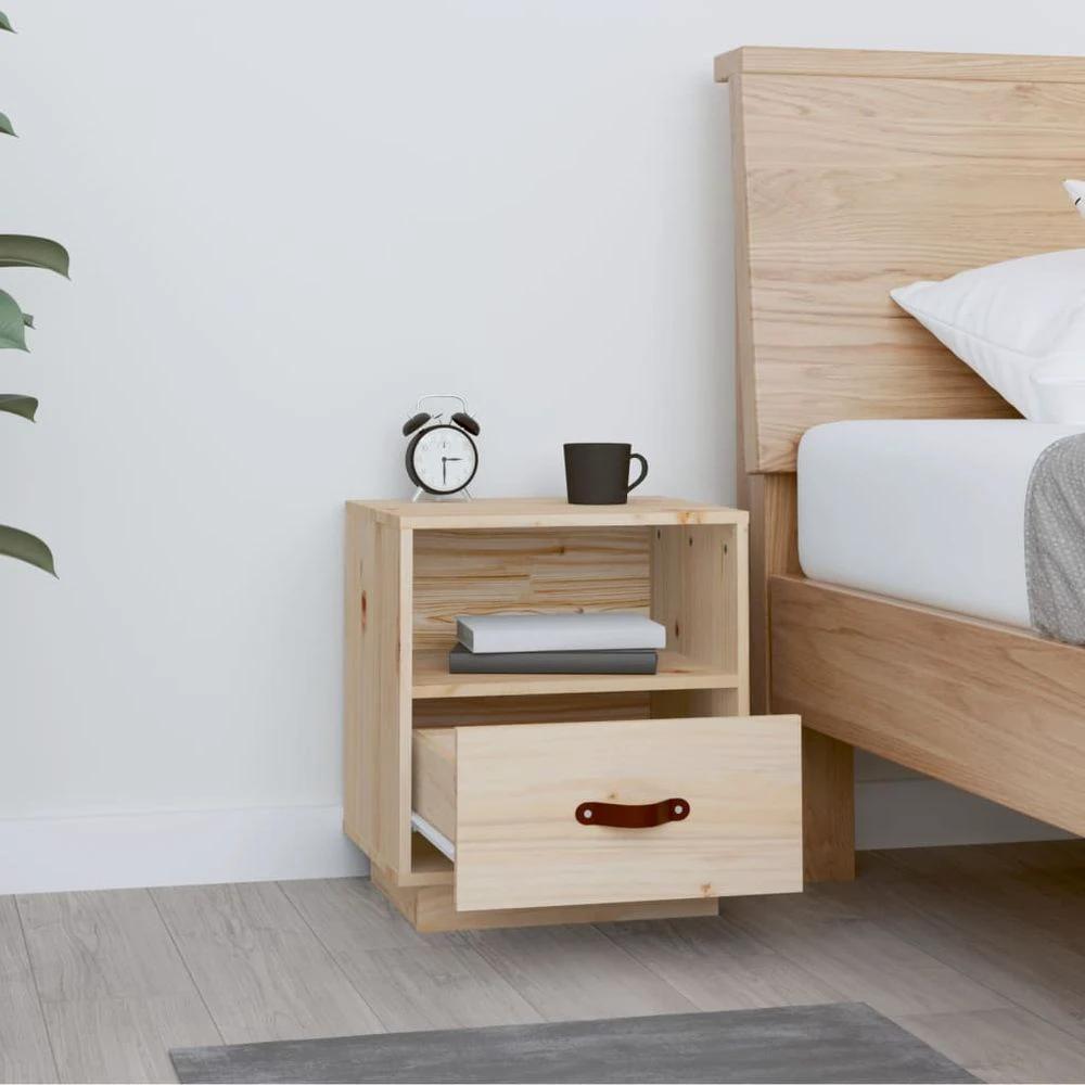 Bedside Cabinet 40x34x45 cm vidaXL Solid Wood Pine by vidaXL
