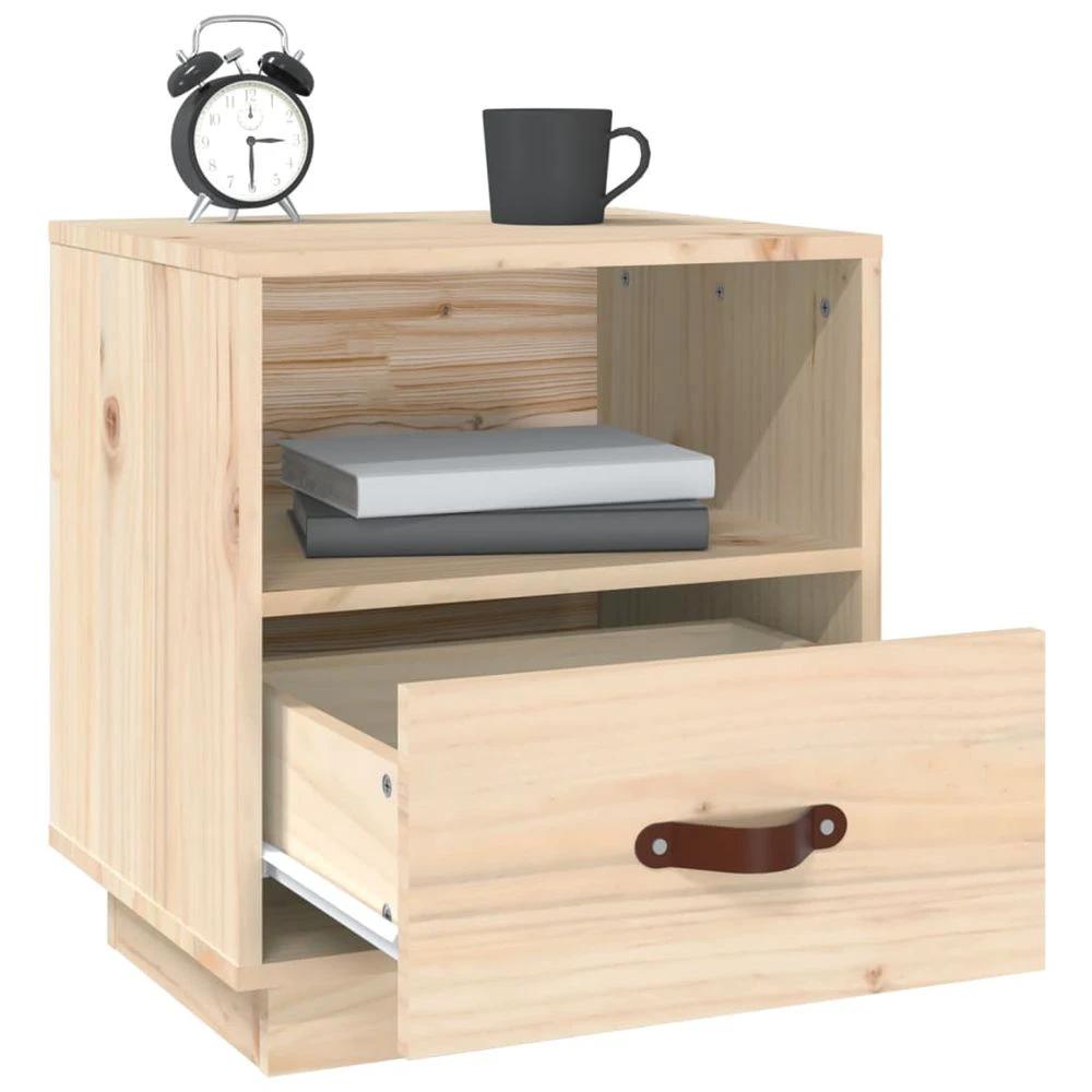 vidaXL Bedside Cabinet 40x34x45 cm vidaXL Solid Wood Pine - Nightstands Bedside Table