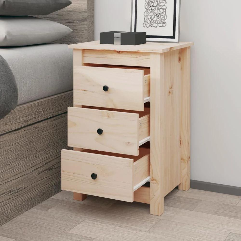 vidaXL Bedside Cabinet 40x35x61.5 cm vidaXL Solid Wood Pine - Nightstands Bedside Table