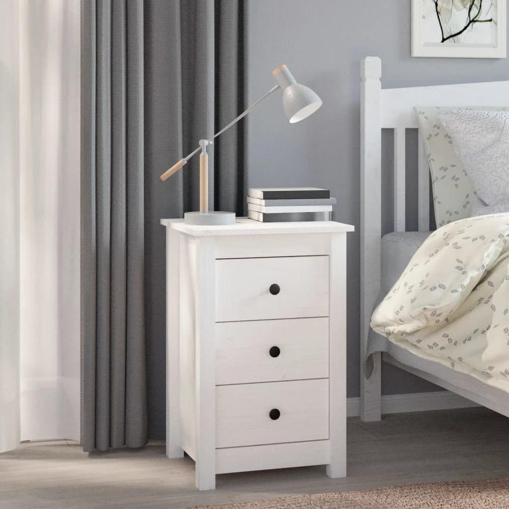 vidaXL Bedside Cabinet 40x35x61.5 cm vidaXL Solid Wood Pine - Nightstands Bedside Table
