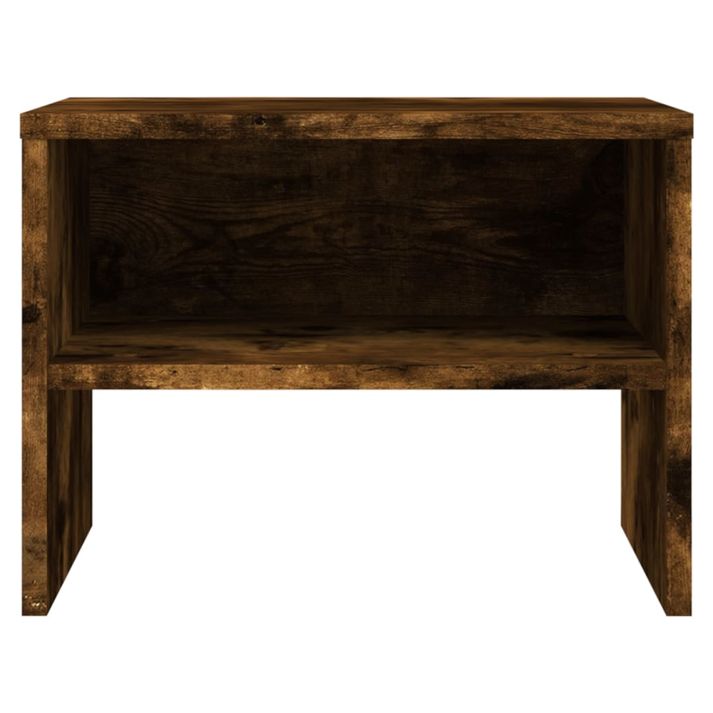 Bedside Cabinet Smoked Oak 40x30x30 cm vidaXL Engineered Wood by vidaXL
