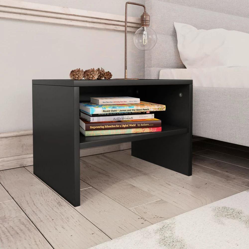 Bedside Cabinet Smoked Oak 40x30x30 cm vidaXL Engineered Wood by vidaXL