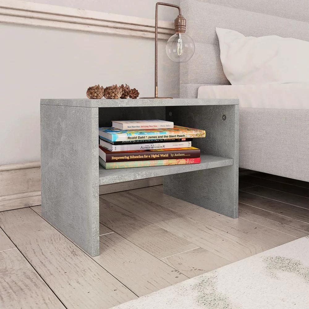 Bedside Cabinet Smoked Oak 40x30x30 cm vidaXL Engineered Wood by vidaXL