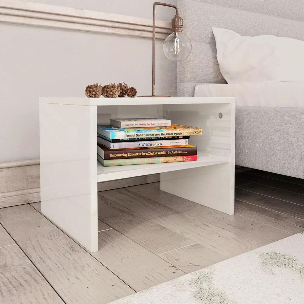 Bedside Cabinet Smoked Oak 40x30x30 cm vidaXL Engineered Wood by vidaXL