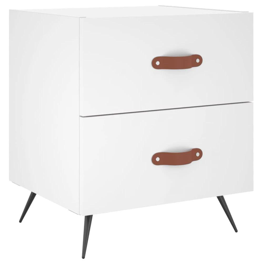 Bedside Cabinet White 40x35x47.5 cm vidaXL Engineered Wood by vidaXL