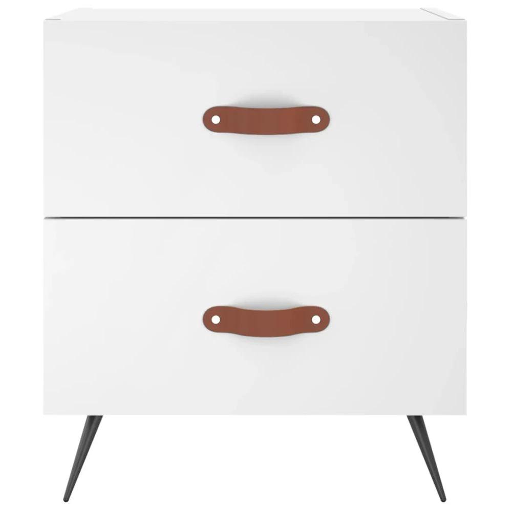 Bedside Cabinet White 40x35x47.5 cm vidaXL Engineered Wood by vidaXL