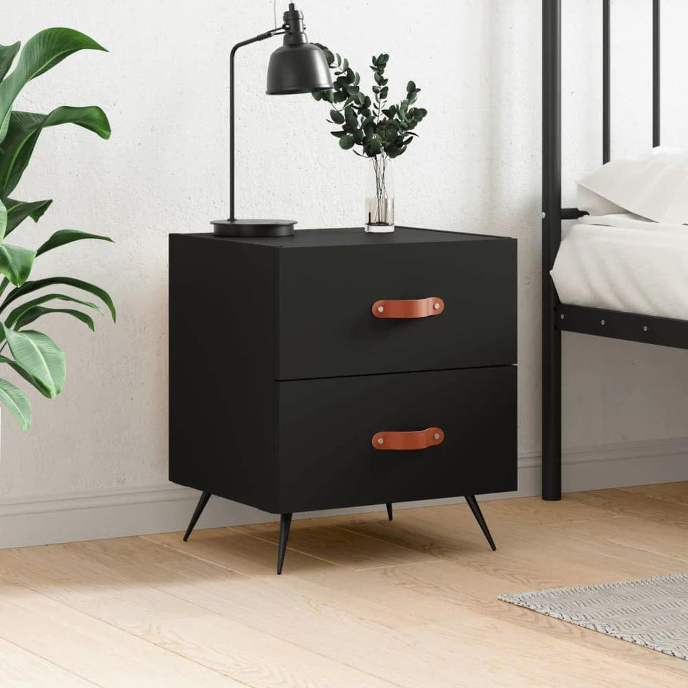 Bedside Cabinet White 40x35x47.5 cm vidaXL Engineered Wood by vidaXL
