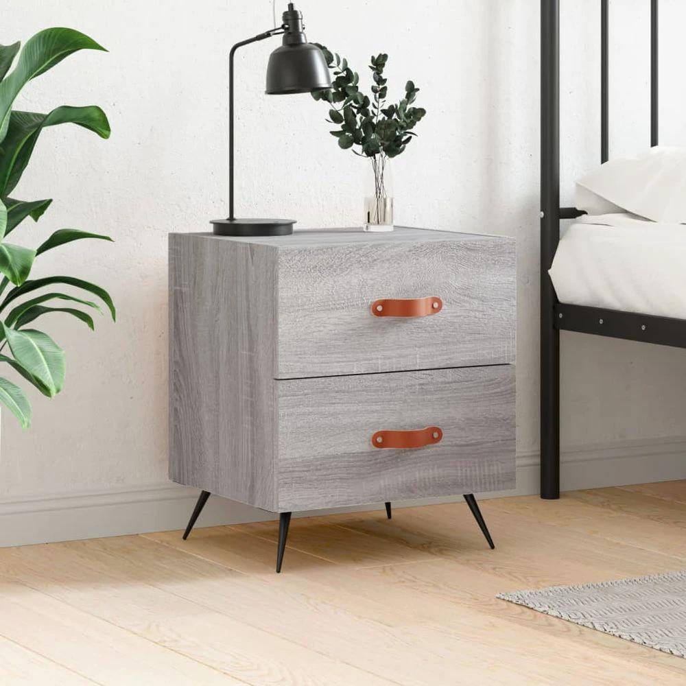 vidaXL Bedside Cabinet White 40x35x47.5 cm vidaXL Engineered Wood - Nightstands Bedside Table