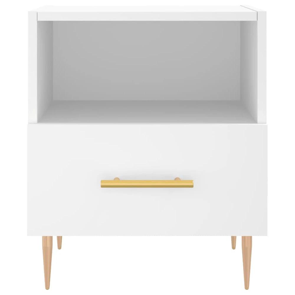 vidaXL Bedside Cabinet White 40x35x47.5 cm vidaXL Engineered Wood - Nightstands Bedside Table