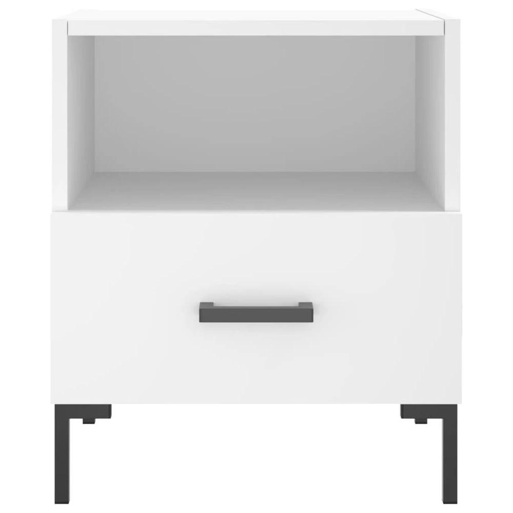 Bedside Cabinet White 40x35x47.5 cm vidaXL Engineered Wood by vidaXL
