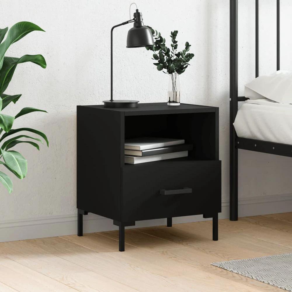Bedside Cabinet White 40x35x47.5 cm vidaXL Engineered Wood by vidaXL