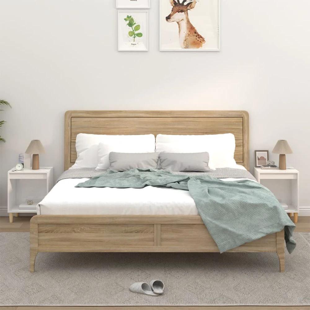 Bedside Cabinet White 40x35x50 cm vidaXL Engineered Wood by vidaXL