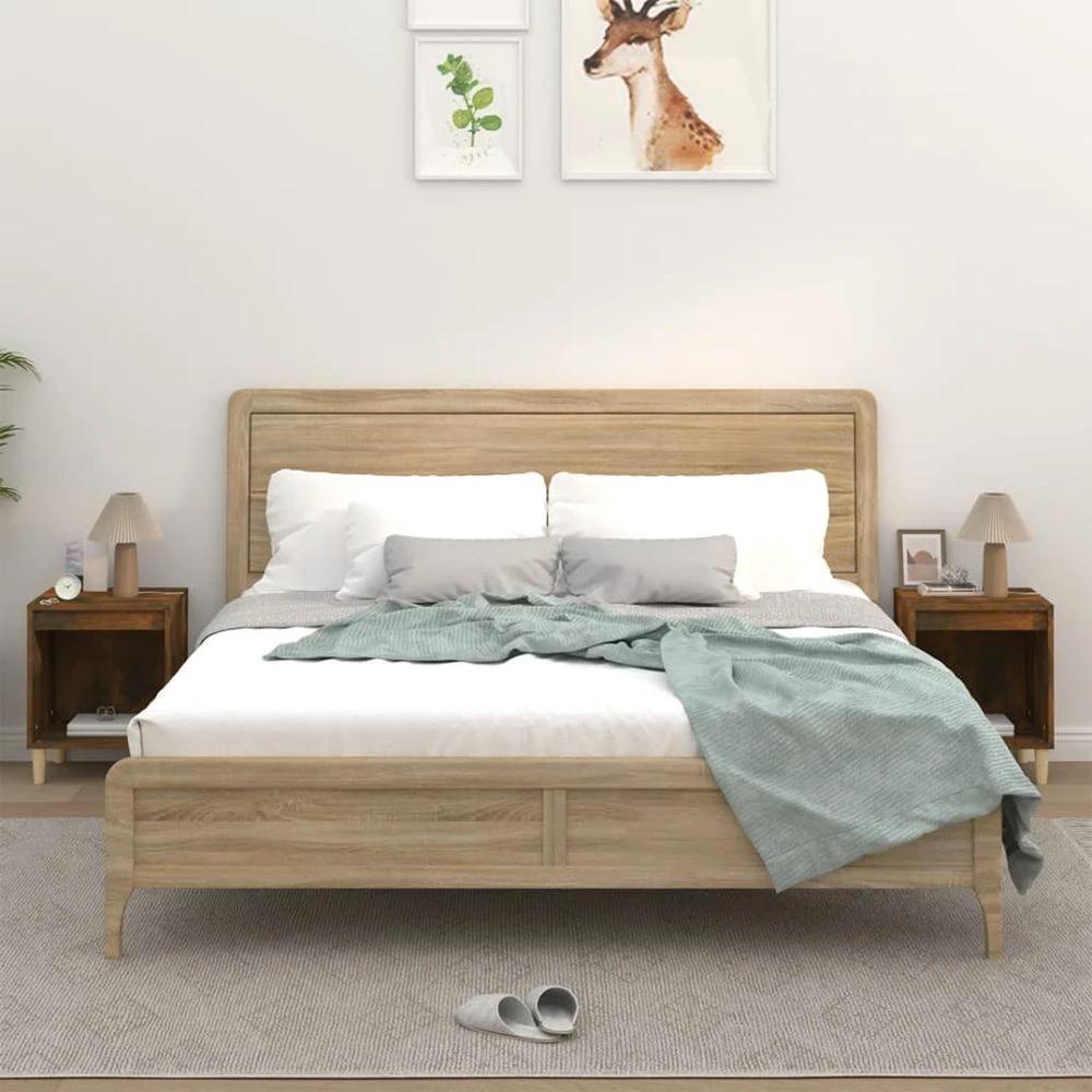 Bedside Cabinet White 40x35x50 cm vidaXL Engineered Wood by vidaXL