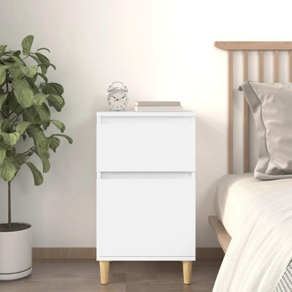 vidaXL Bedside Cabinet White 40x35x70 cm vidaXL - Nightstands Bedside Table