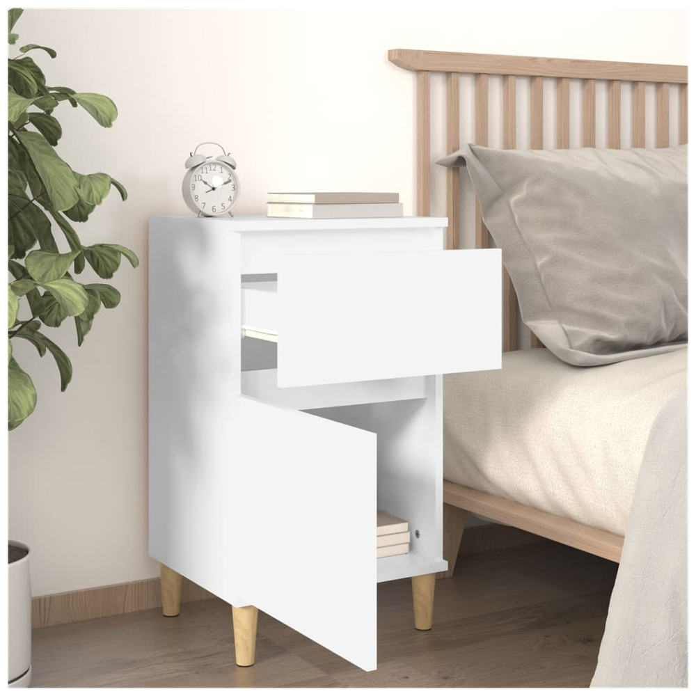 vidaXL Bedside Cabinet White 40x35x70 cm vidaXL - Nightstands Bedside Table