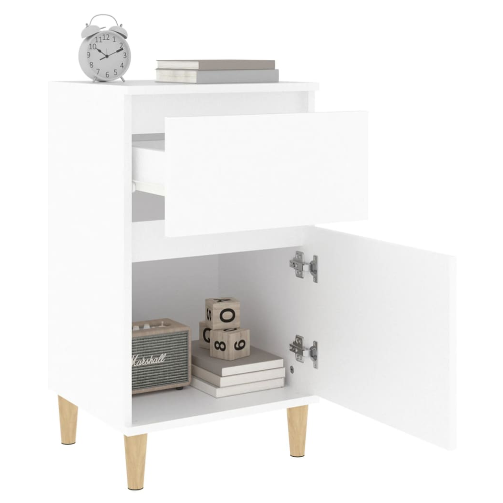 vidaXL Bedside Cabinet White 40x35x70 cm vidaXL - Nightstands Bedside Table