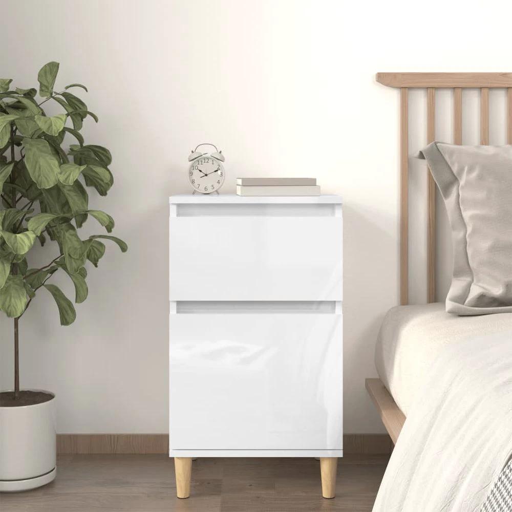 vidaXL Bedside Cabinet White 40x35x70 cm vidaXL - Nightstands Bedside Table