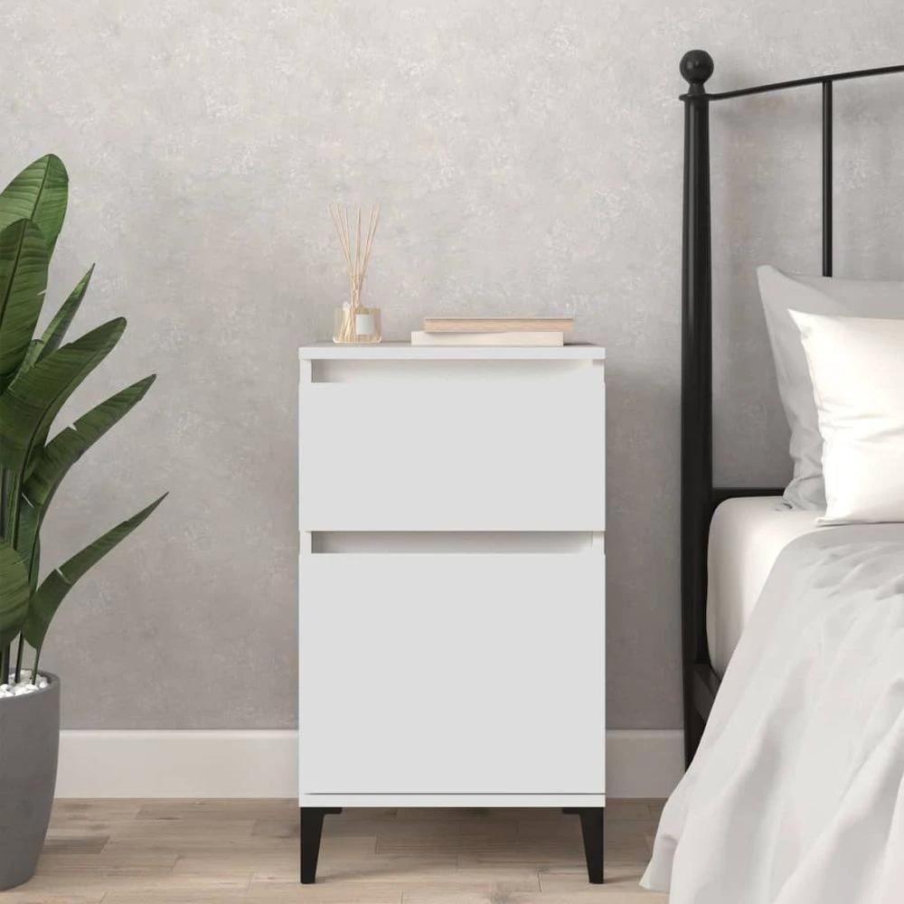 vidaXL Bedside Cabinet White 40x35x70 cm vidaXL - Nightstands Bedside Table