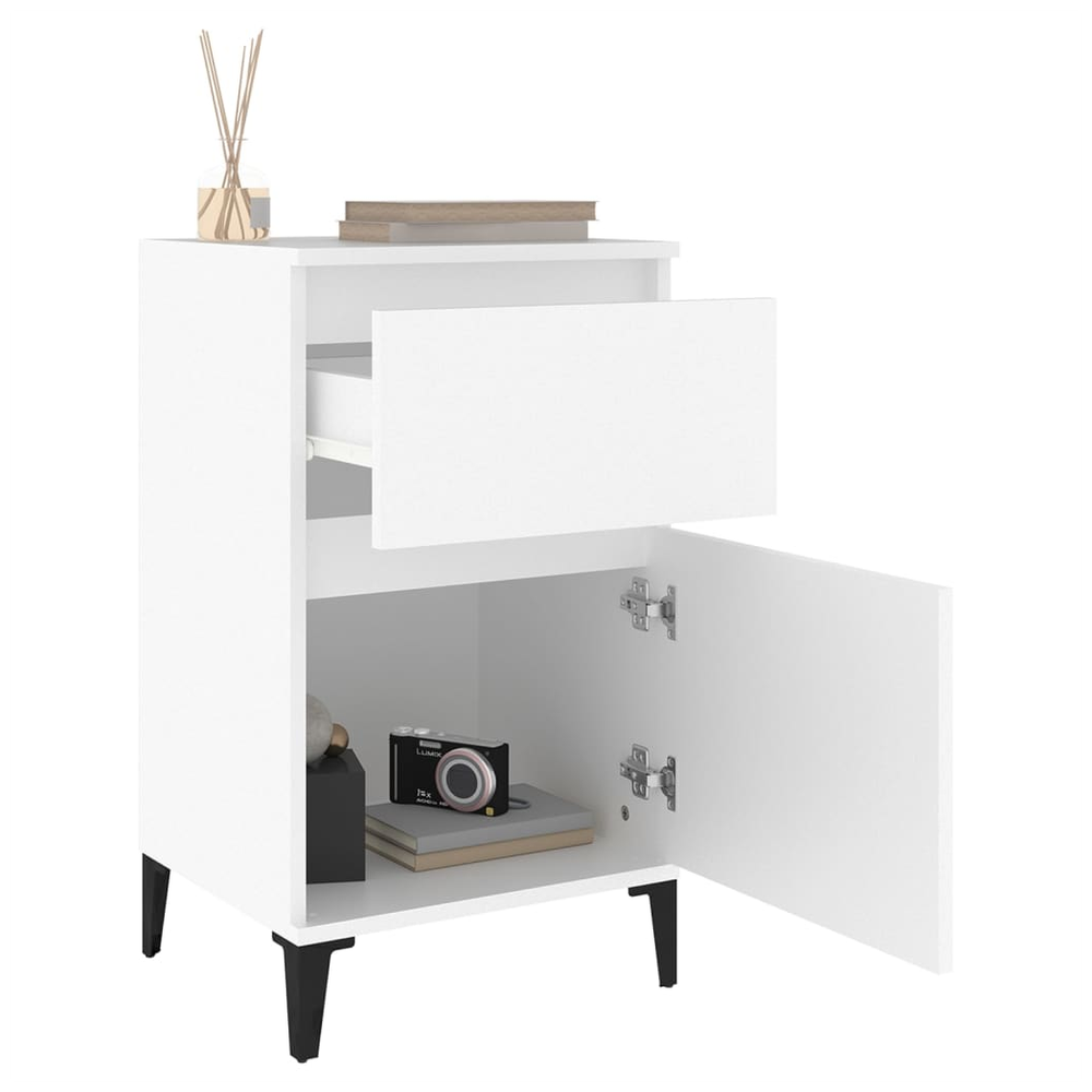 vidaXL Bedside Cabinet White 40x35x70 cm vidaXL - Nightstands Bedside Table