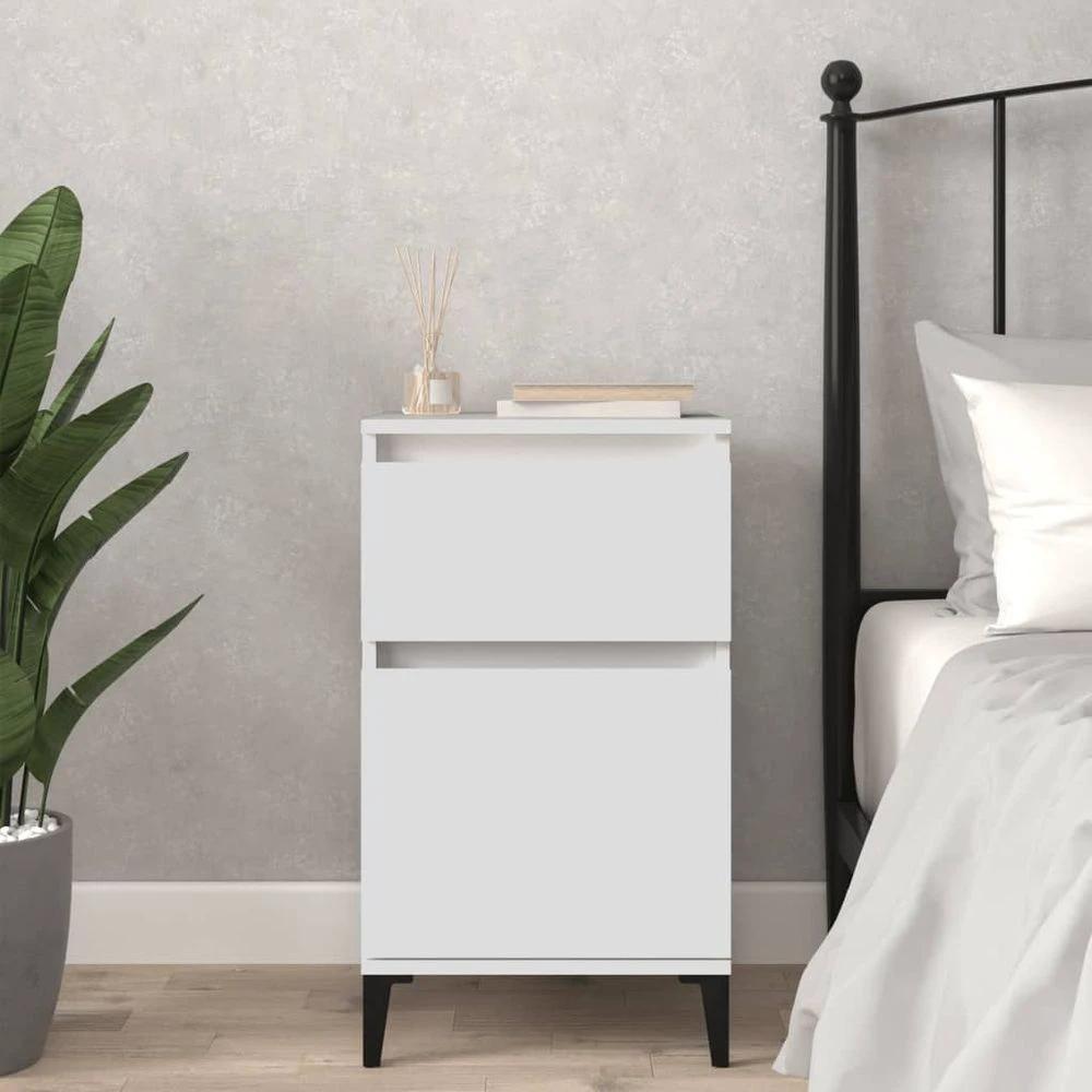 vidaXL Bedside Cabinet White 40x35x70 cm vidaXL - Nightstands Bedside Table
