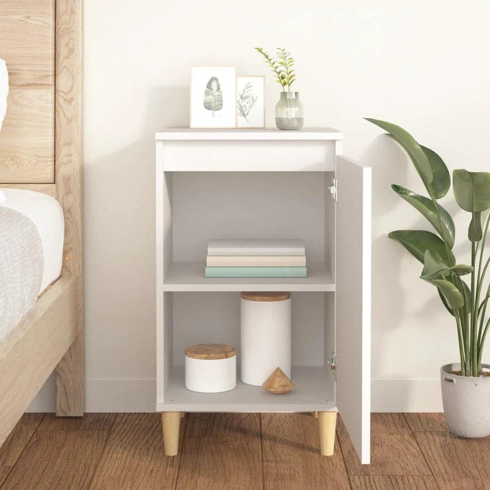 Bedside Cabinet White 40x35x70 cm vidaXL Engineered Wood by vidaXL