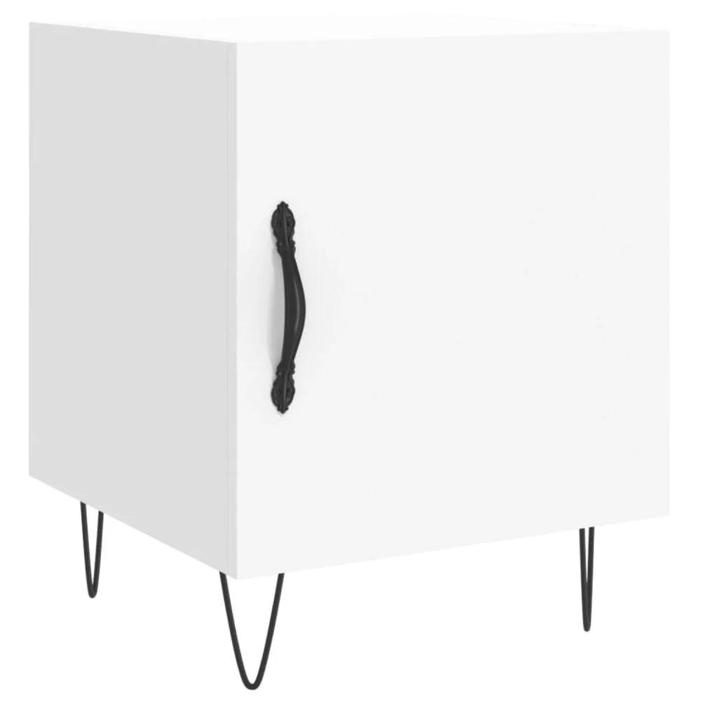 Bedside Cabinet White 40x40x50 cm vidaXL Engineered Wood by vidaXL