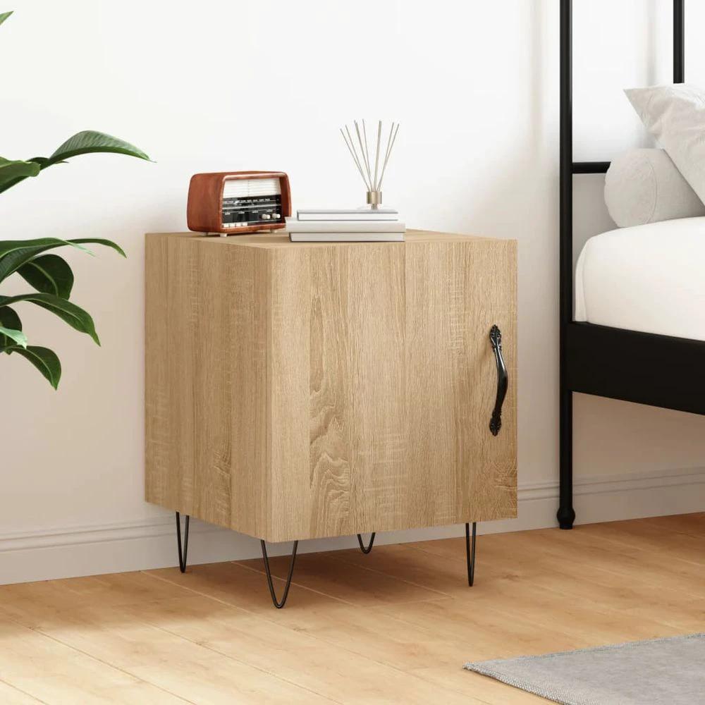 Bedside Cabinet White 40x40x50 cm vidaXL Engineered Wood by vidaXL