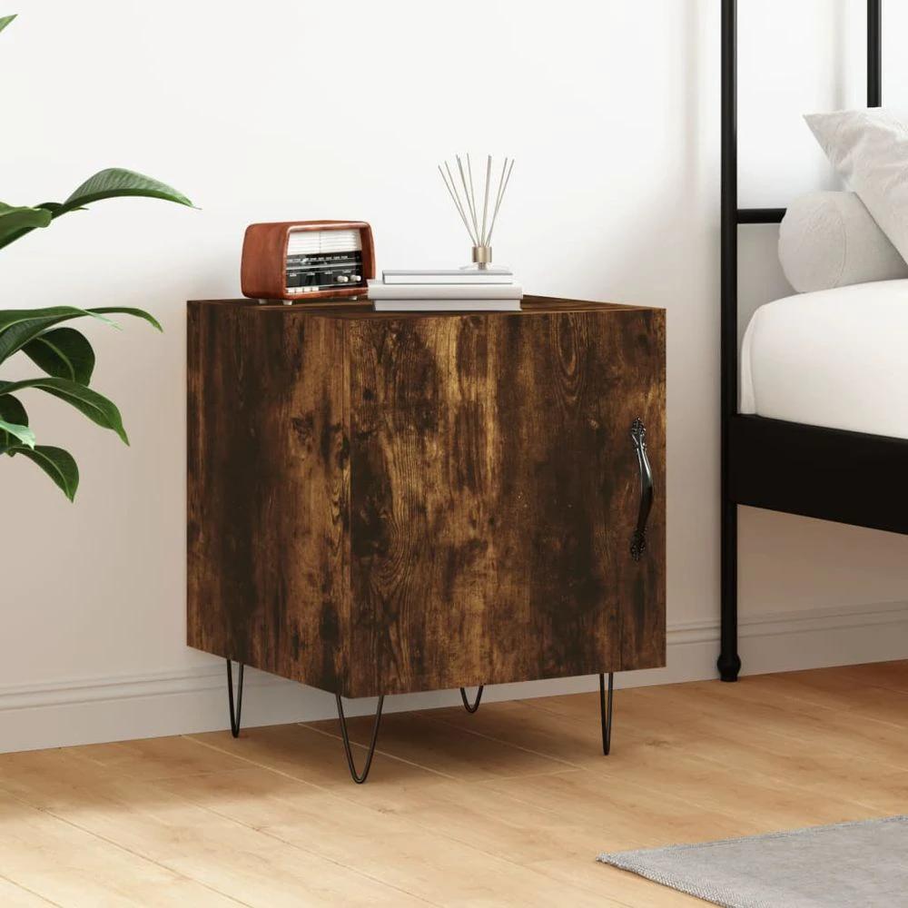 Bedside Cabinet White 40x40x50 cm vidaXL Engineered Wood by vidaXL