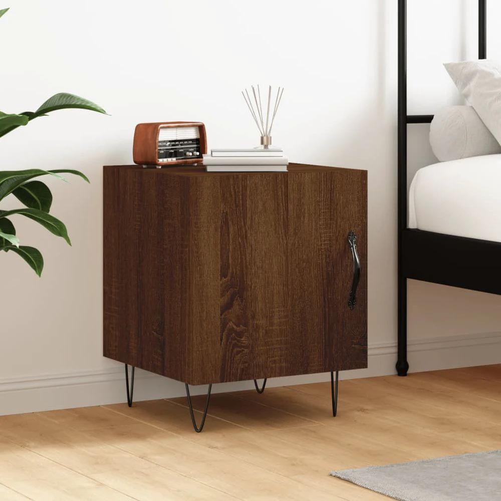 vidaXL Bedside Cabinet White 40x40x50 cm vidaXL Engineered Wood - Nightstands Bedside Table