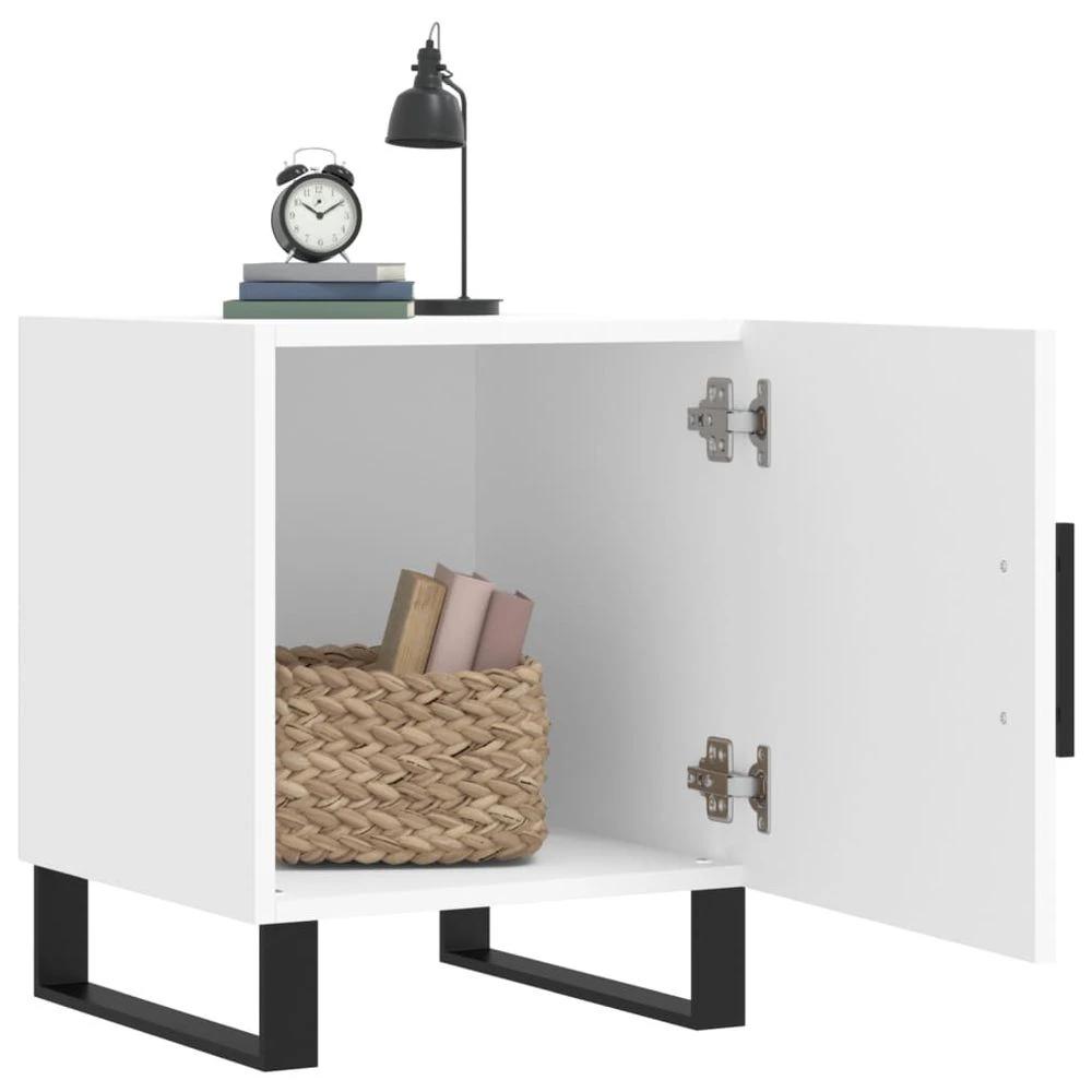 vidaXL Bedside Cabinet White 40x40x50 cm vidaXL Engineered Wood - Nightstands Bedside Table