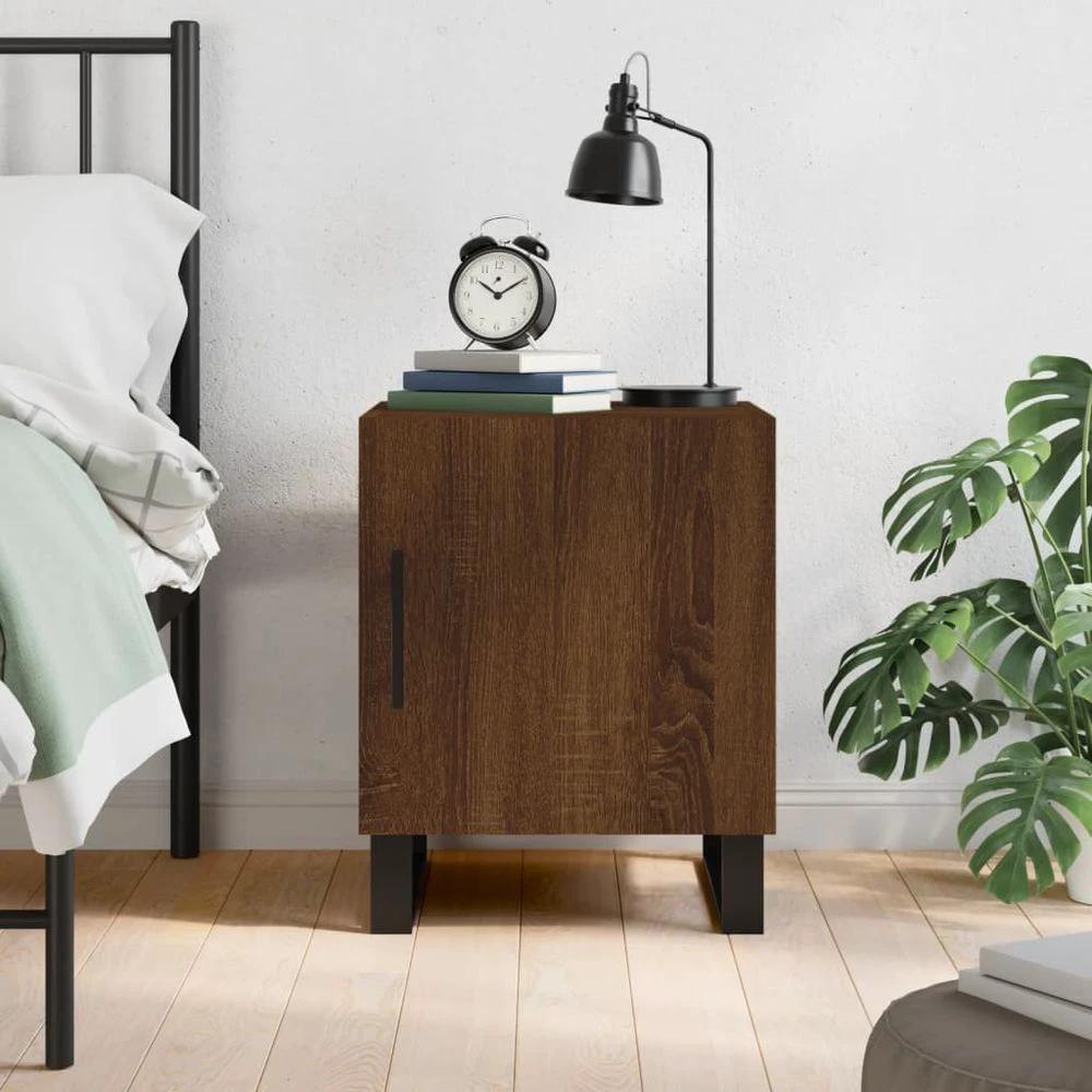 vidaXL Bedside Cabinet White 40x40x50 cm vidaXL Engineered Wood - Nightstands Bedside Table