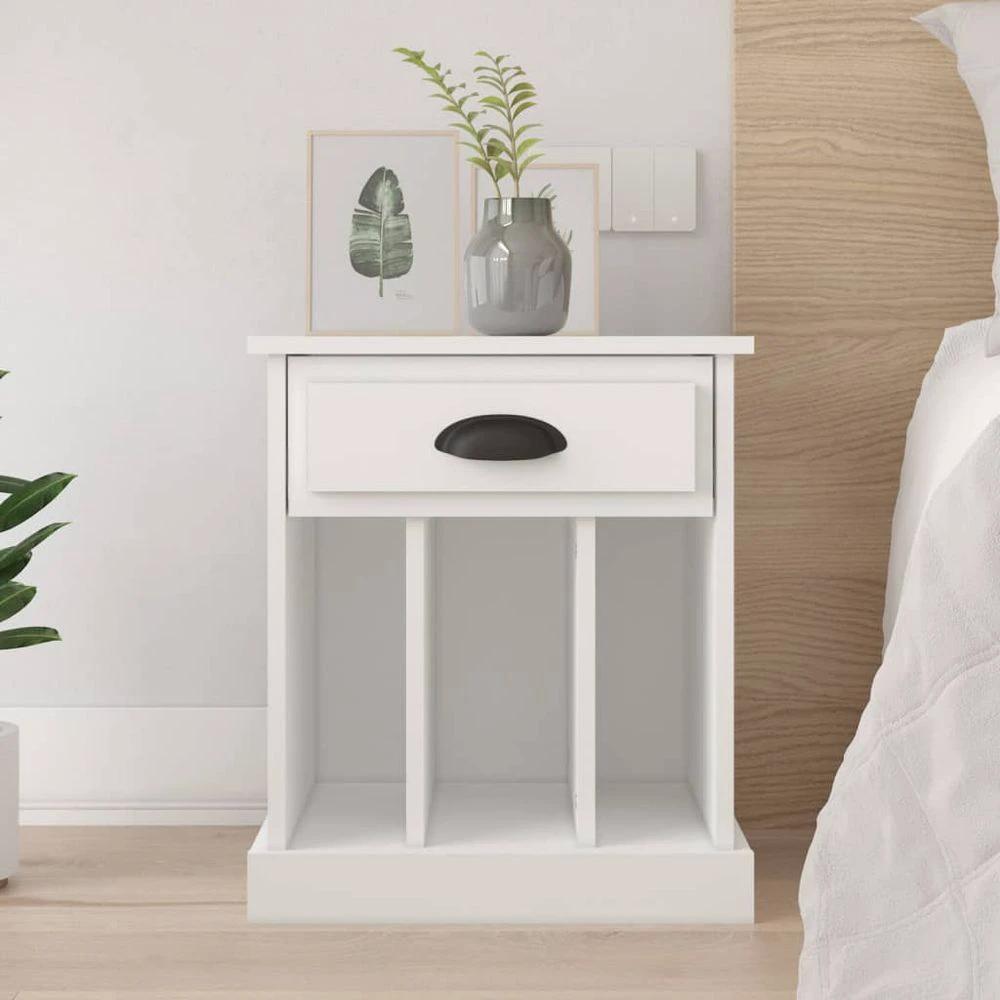 Bedside Cabinet White 43x36x50 cm vidaXL by vidaXL