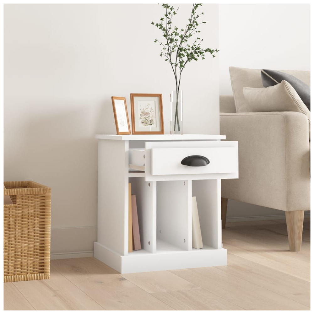 Bedside Cabinet White 43x36x50 cm vidaXL by vidaXL