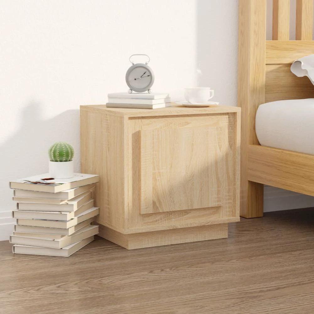 Bedside Cabinet White 44x35x45 cm vidaXL Engineered Wood by vidaXL