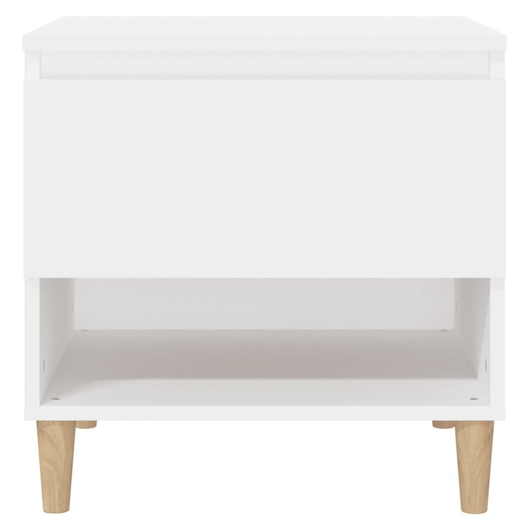 Bedside Table White 50x46x50 vidaXL Engineered Wood by vidaXL